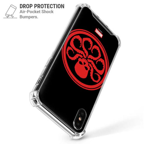 Marvel Captain America Hydra Symbol iPhone XS Max Clear Case